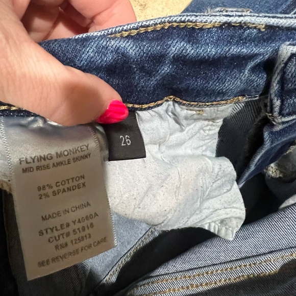 Distressed Blue Jeans - Picture 3 of 4